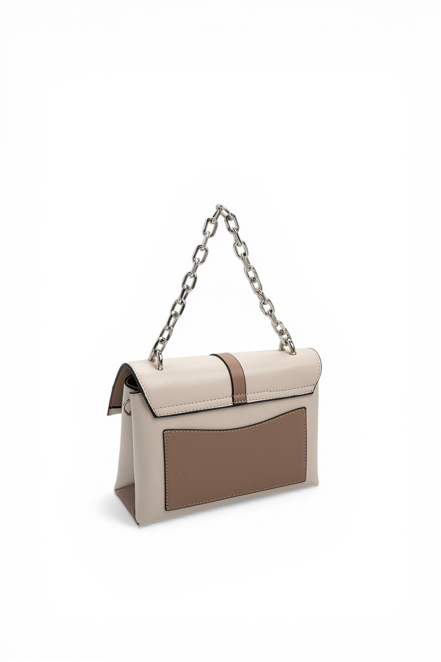 Silver & Polo SP1148 Kadın Çapraz Çanta Düz Bej-Latte
