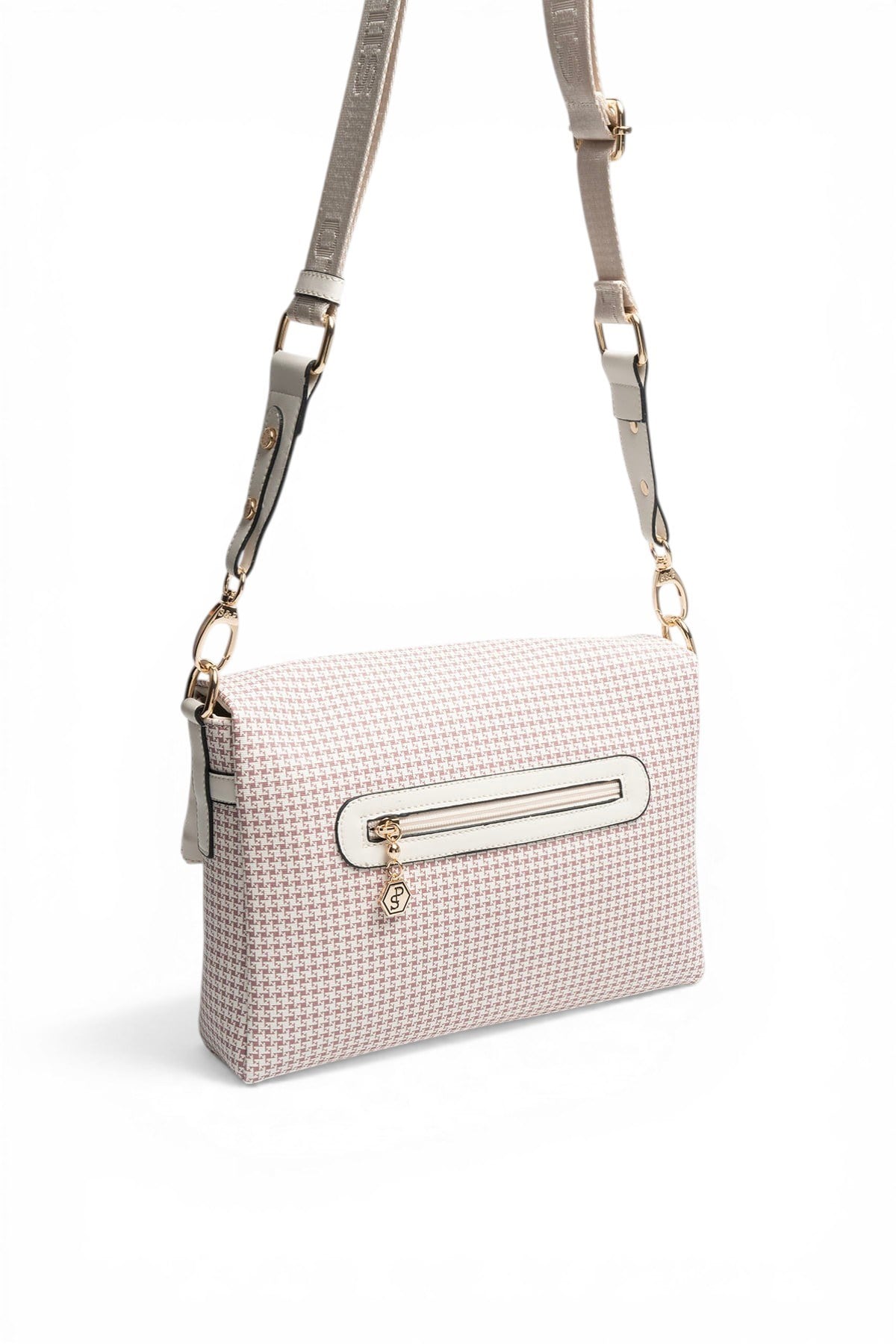 Silver & Polo SP963 Kadın Çapraz Çanta King Desen Bordo-Kemik