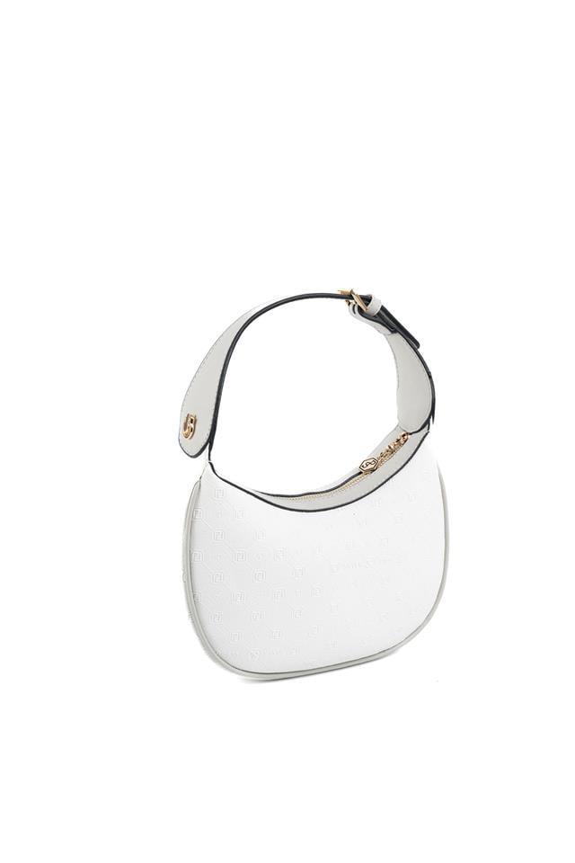 Silver & Polo SP1194 Kadın Omuz Çantası Logolu Beyaz-A.Gri