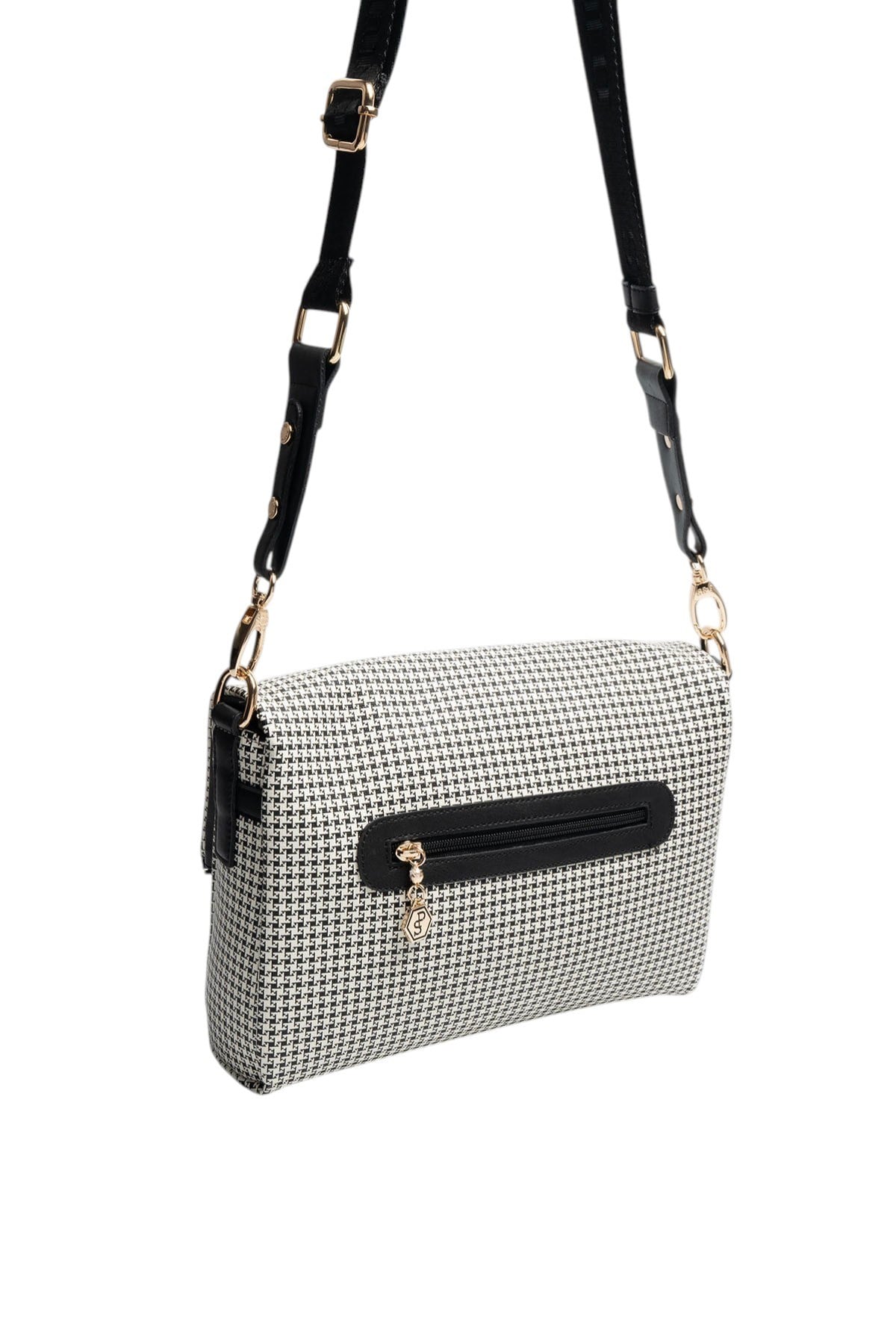 Silver & Polo SP963 Kadın Çapraz Çanta King Desen Siyah