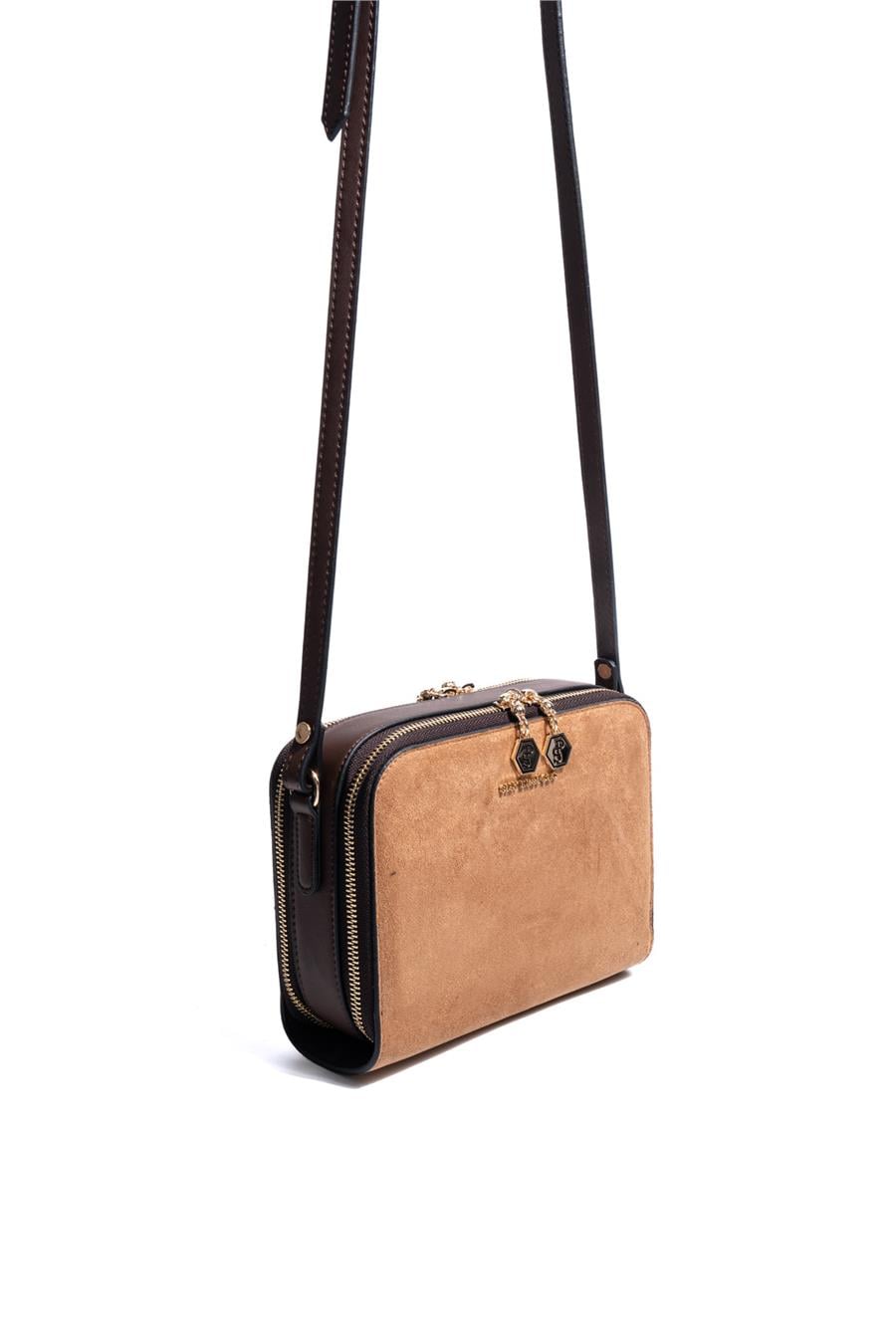 Silver & Polo SP888 Kadın Çapraz Çanta Süet Taba-Kahve