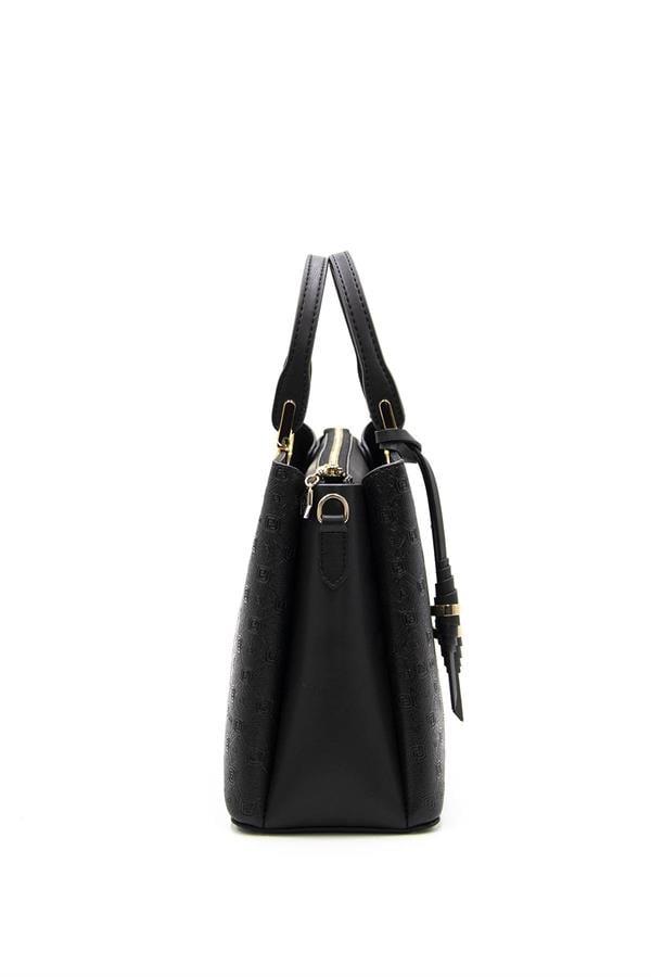 Silver & Polo SP969 Kadın El Çantası Logolu Siyah-Siyah