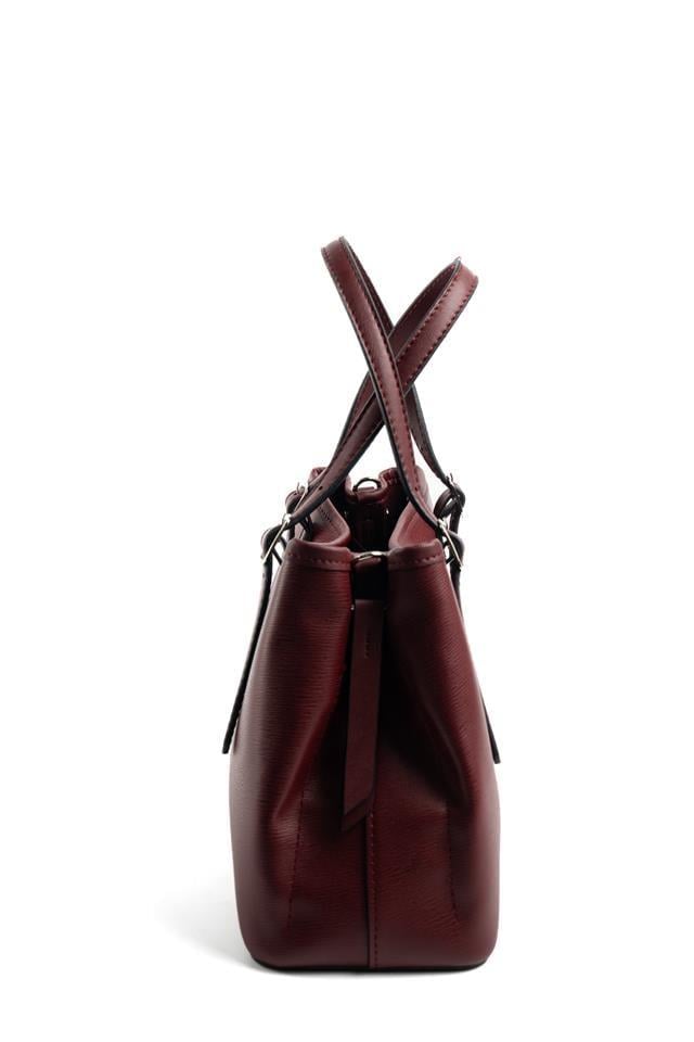 Silver Polo SP1252 Kadın El Çantası Düz Bordo-Bordo