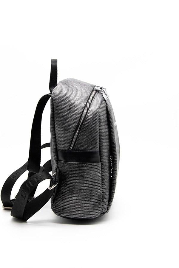 Silver & Polo SP926 Kadın Sırt Çantası Petek M.Gümüş-Siyah