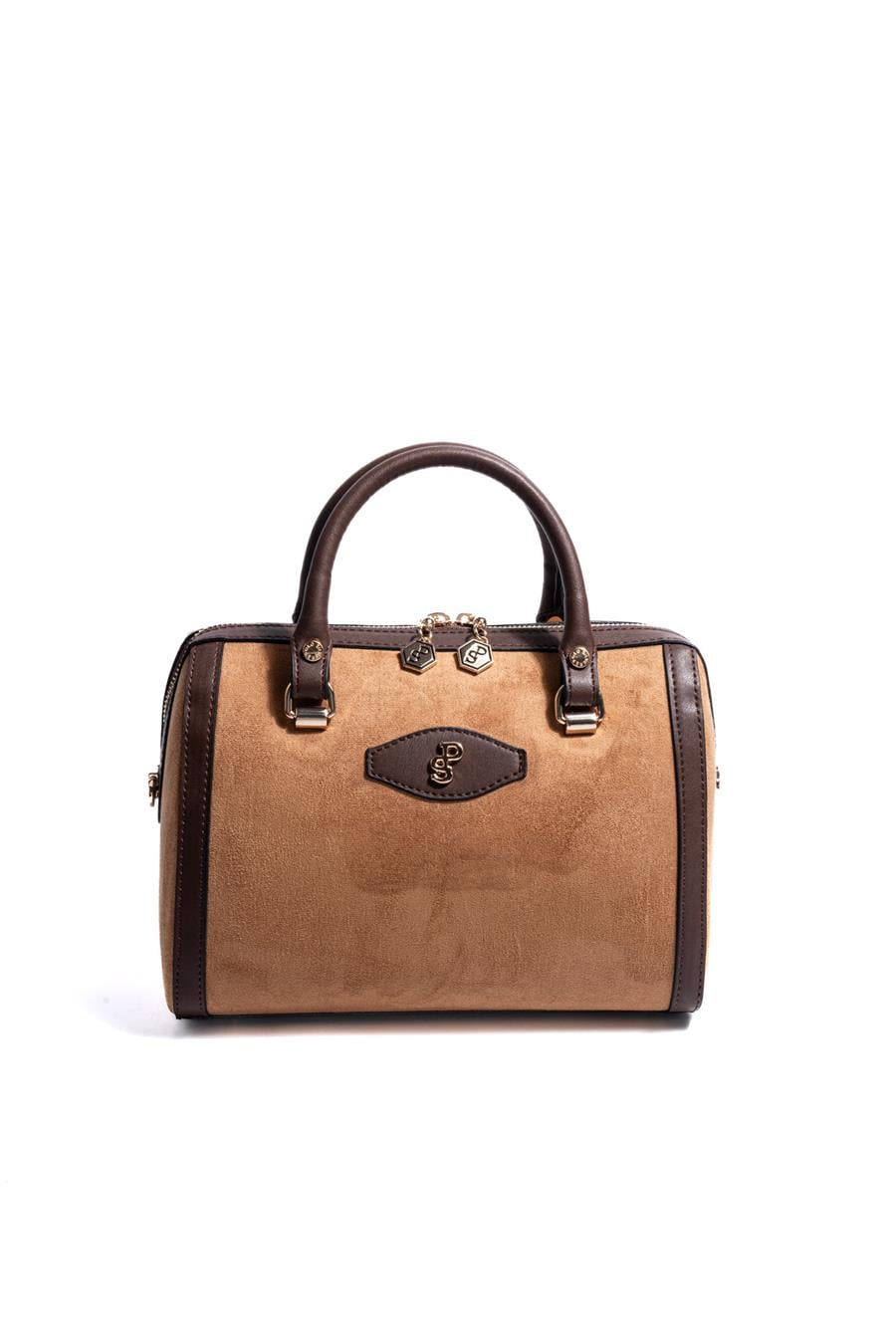 Silver & Polo SP1091 Kadın El Çantası Süet Taba-Kahve