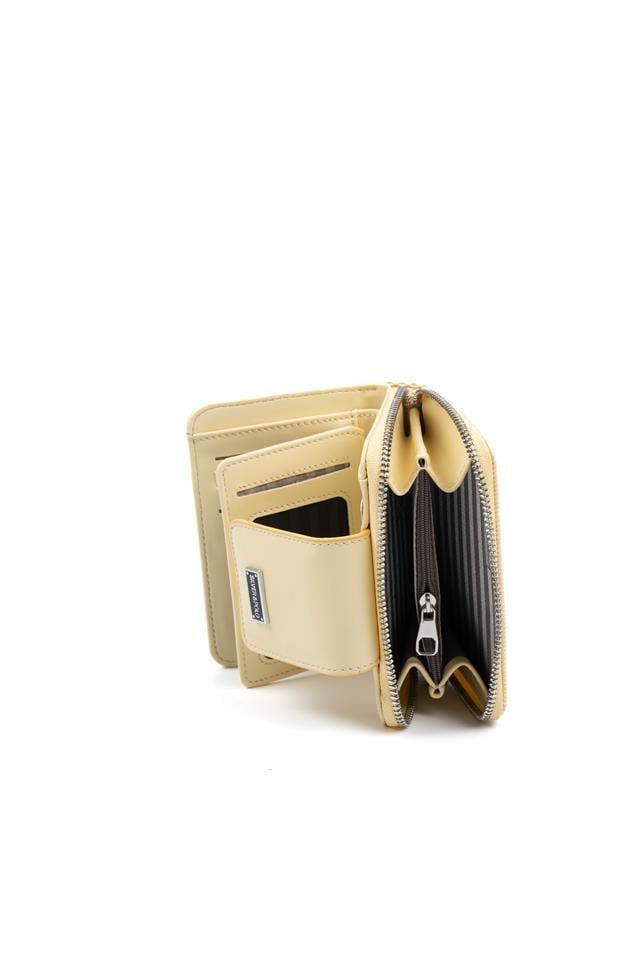 Silver Polo Sarı - Sarı Petek Kadın Cüzdan ve Kartlık SP935