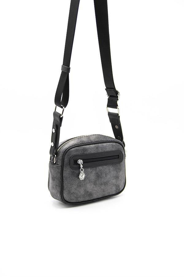 Silver & Polo SP1111 Kadın Çapraz Çanta Petek M.Gümüş-Siyah