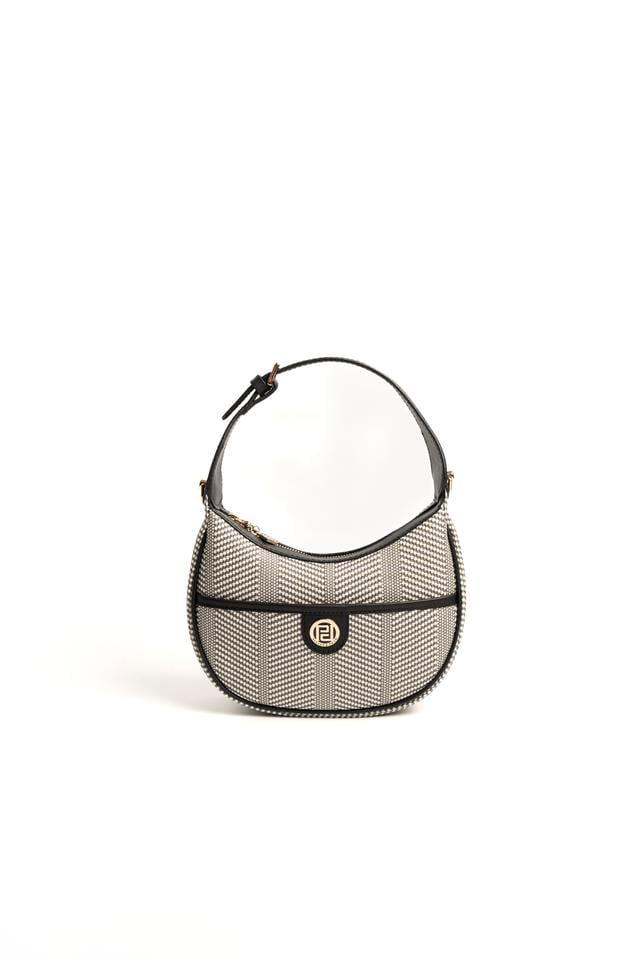 Silver & Polo SP1194 Kadın Omuz Çantası Hasır Siyah Beyaz-Siyah