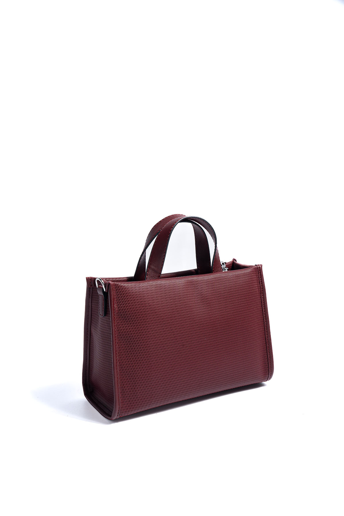 Silver & Polo SP1271 Kadın El Çantası Petek Bordo-Bordo