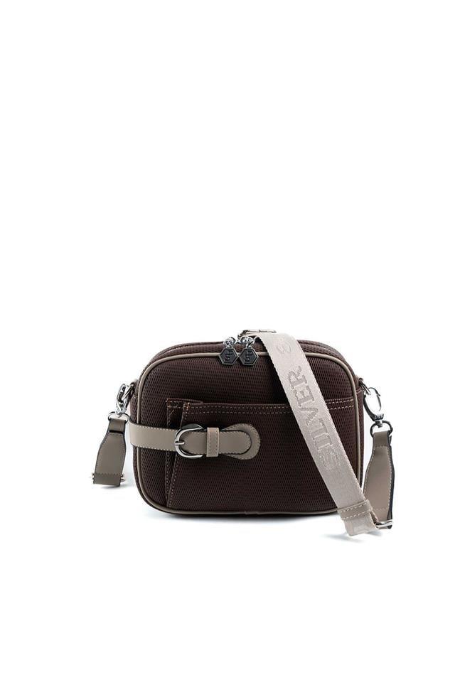 Silver Polo Kahve - Vizon Petek Kadın Çapraz Çanta SP1256