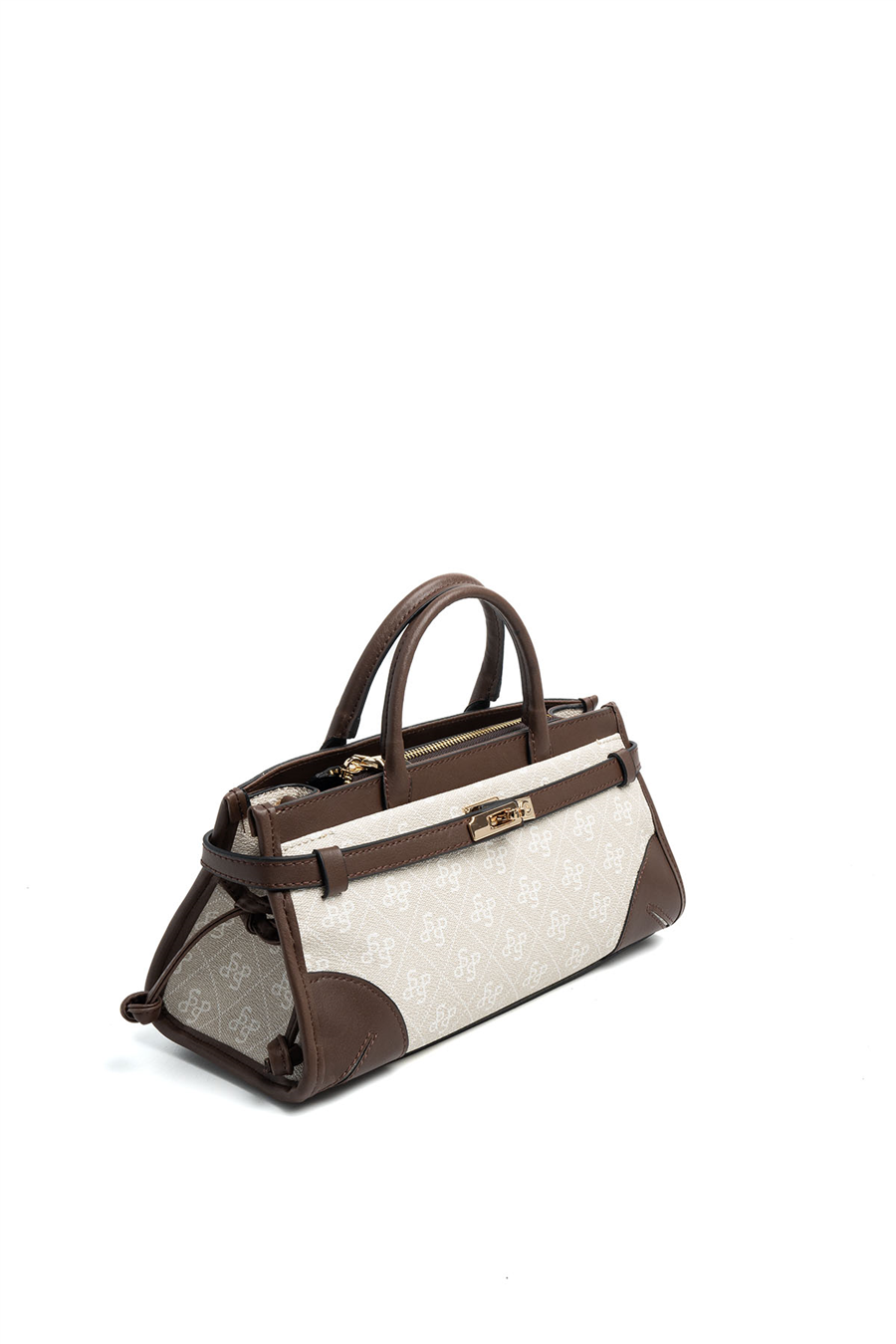 Silver Polo Taş - Kahve Monogram Kadın El Çantası SP1260