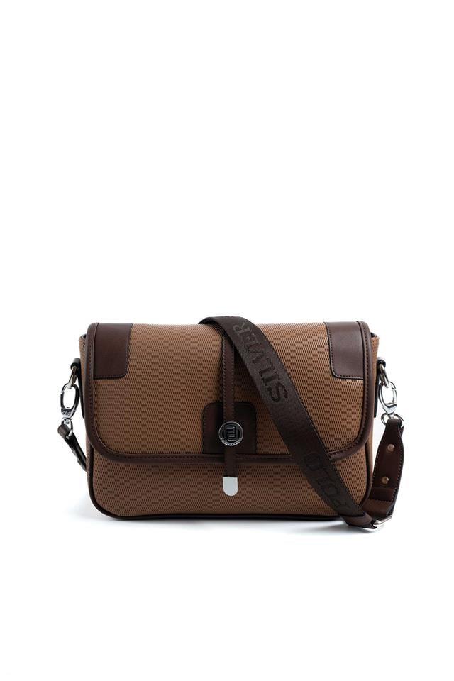 Silver Polo SP1182 Kadın Çapraz Çanta Petek Karamel-Kahve