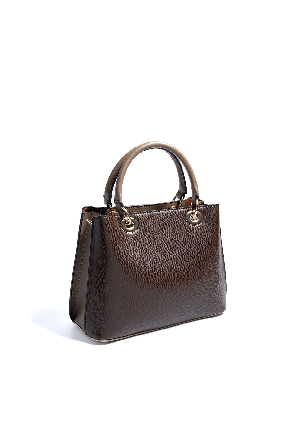 Silver & Polo SP1272 Kadın El Çantası Düz Kahve-Vizon