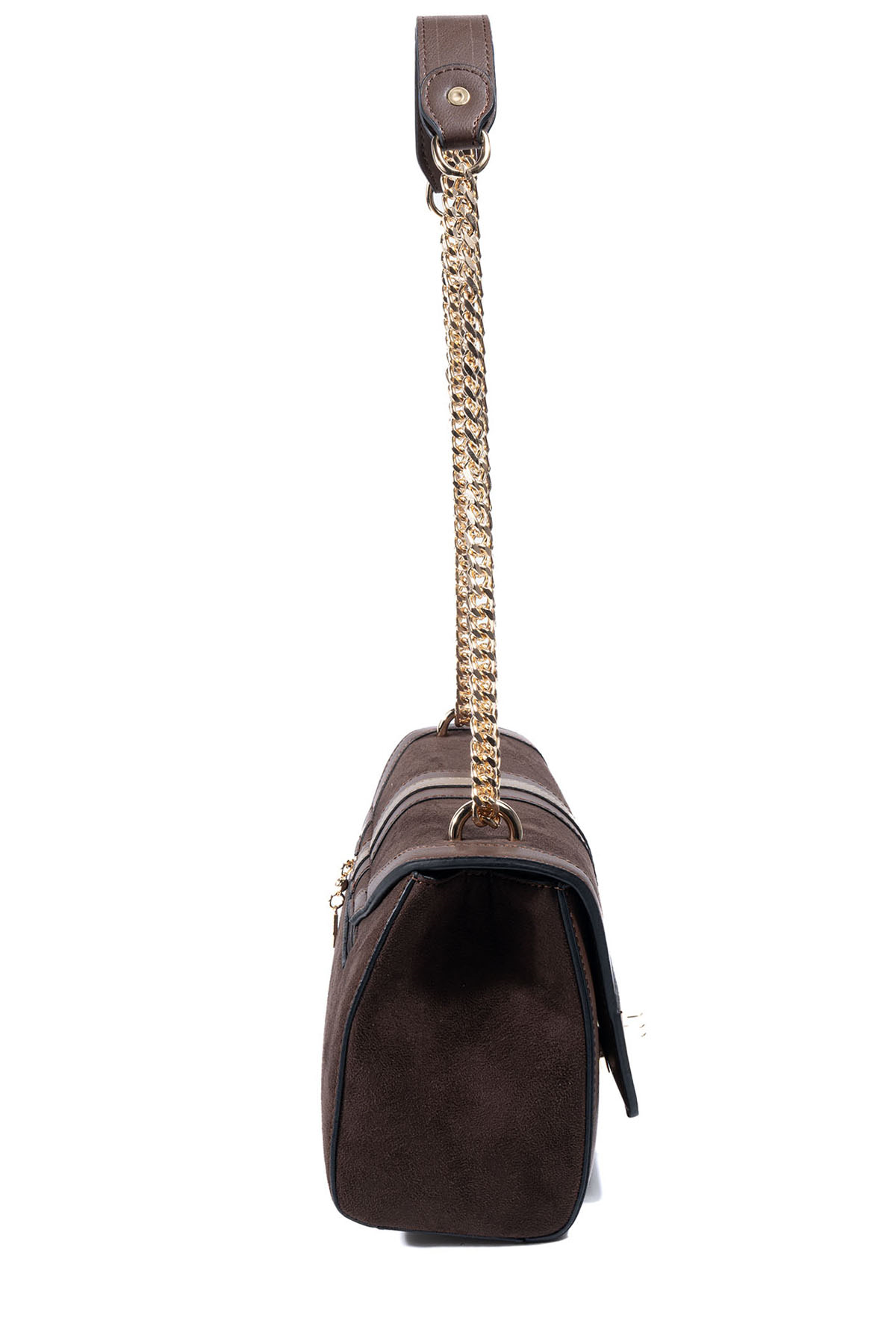 Silver & Polo SP1139 Kadın Çapraz Çanta Süet Kahve