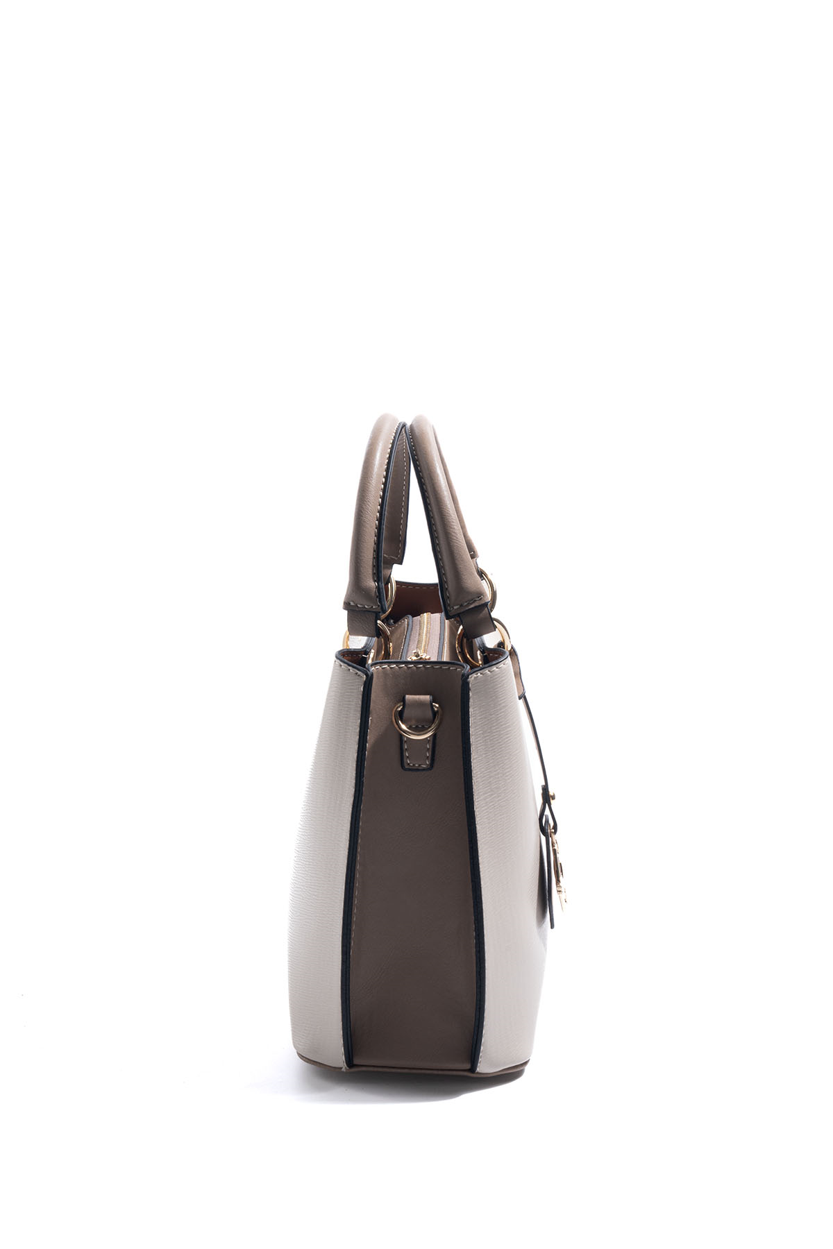 Silver & Polo SP1272 Kadın El Çantası Düz Bej-Latte