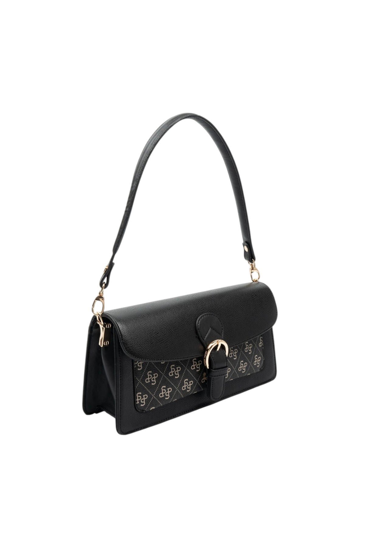 Silver & Polo SP1279 Kadın Çapraz Çanta Düz Siyah-M178 Füme-Siyah