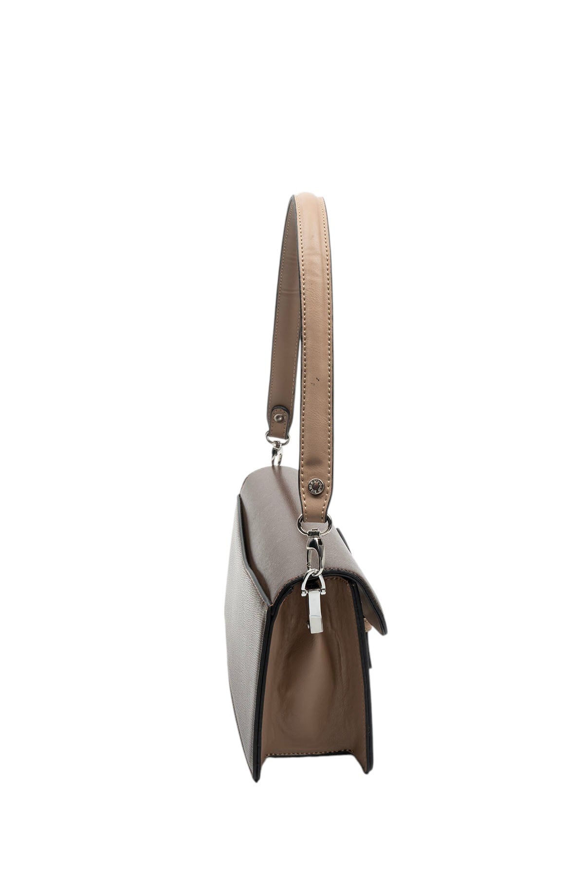 Silver Polo SP1279 Kadın Omuz Çantası Düz Kahve-M105 Koyu Bej-Latte
