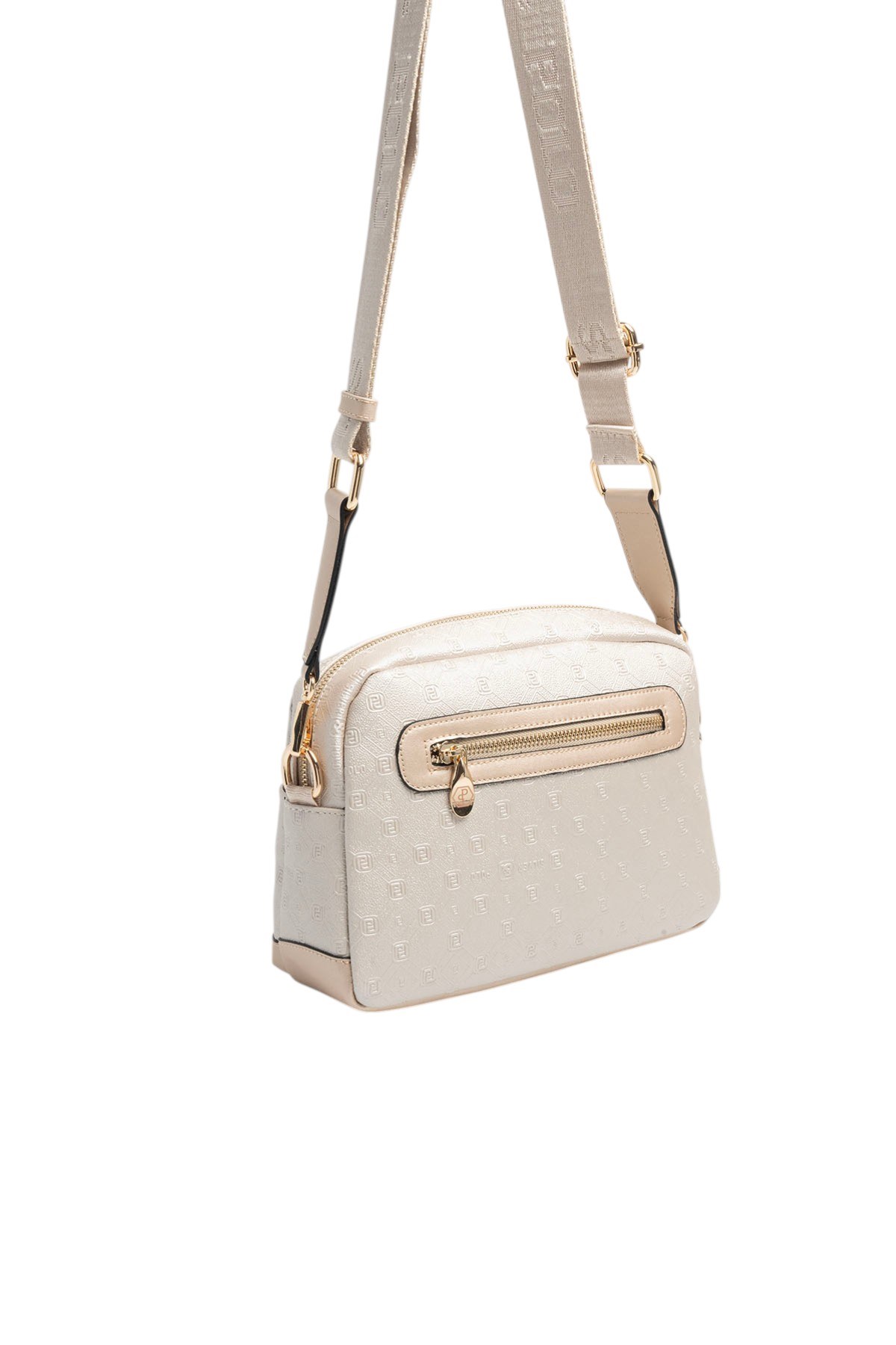 Silver & Polo SP1201 Kadın Çapraz Çanta Logolu Bej-S.Nut