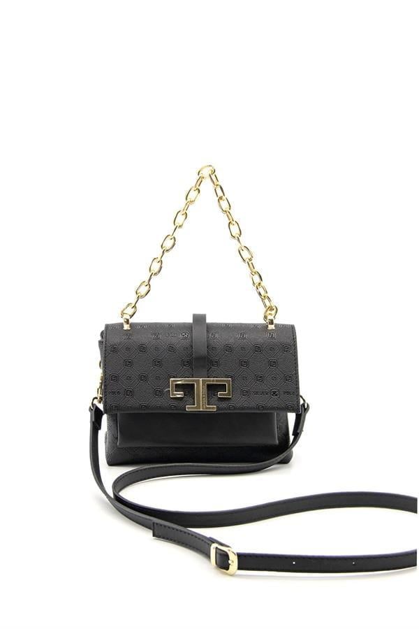 Silver & Polo SP1148 Kadın Çapraz Çanta Logolu Siyah