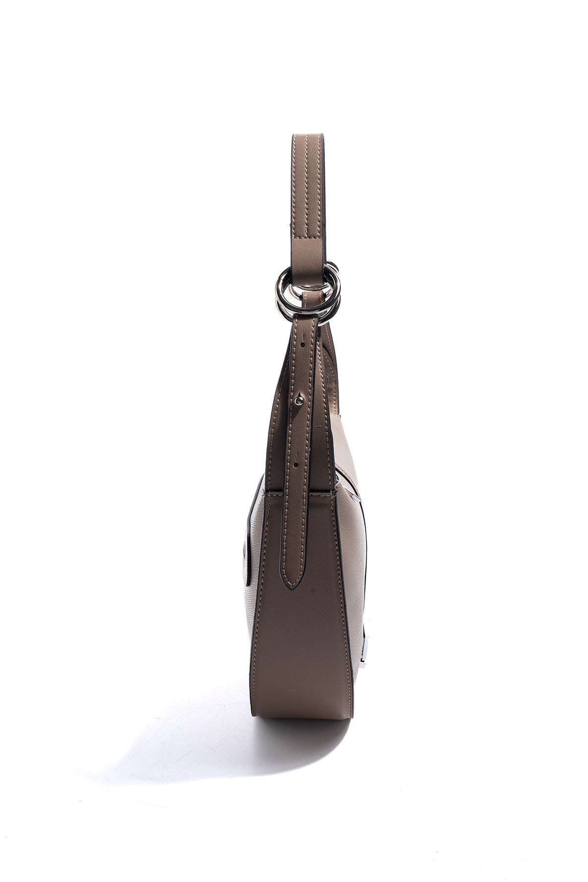 Silver & Polo SP1270 Kadın Omuz Çantası Düz Koyu Bej-Latte