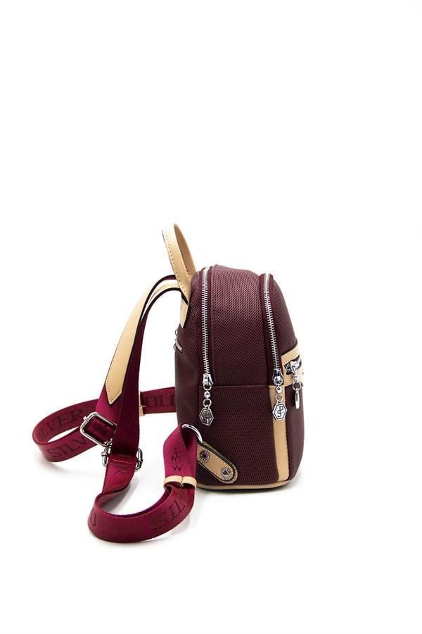 Silver & Polo SP983 Kadın Sırt Çantası Petek Bordo-Nut