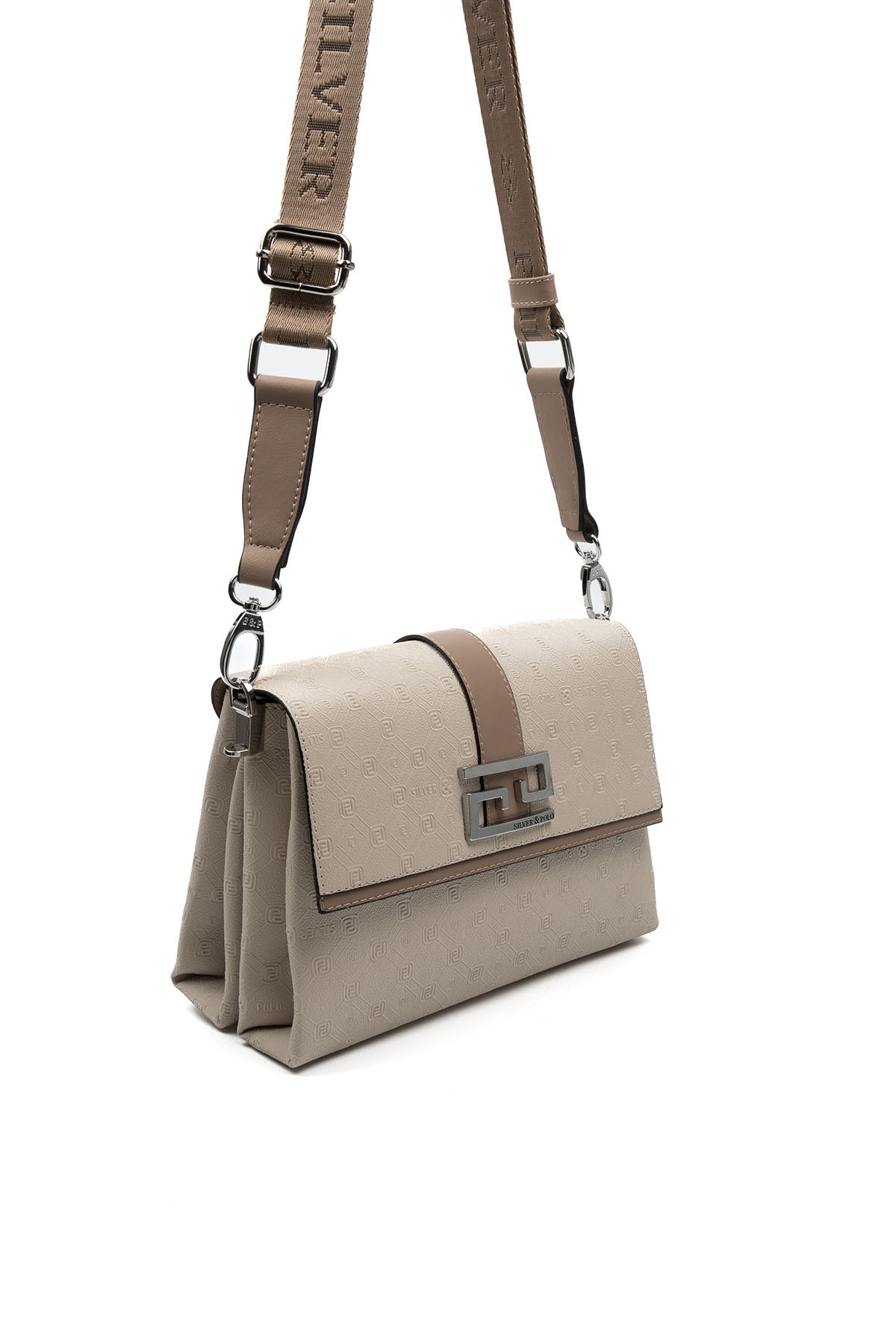 Silver & Polo SP1009 Kadın Çapraz Çanta Fashion Bej-Latte