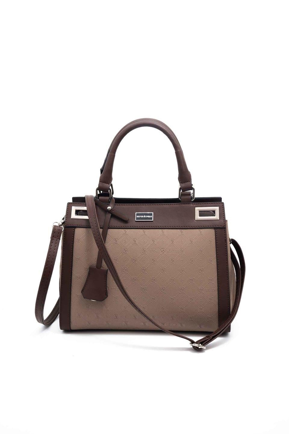 Silver Polo SP1174 Kadın El Çantası Fashion Bizon-Kahve