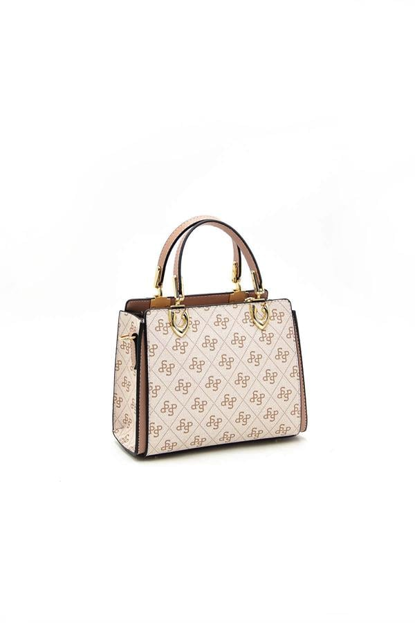 Silver & Polo SP1133 Kadın El Çantası Monogram Pembe-Somon