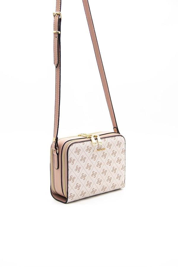 Silver Polo SP888 Kadın Çapraz Çanta Monogram Pembe-Somon