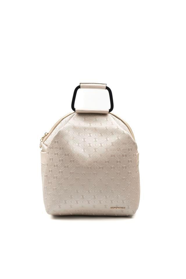 Silver & Polo SP771 Kadın Sırt Çantası Logolu Bej-S.Bej