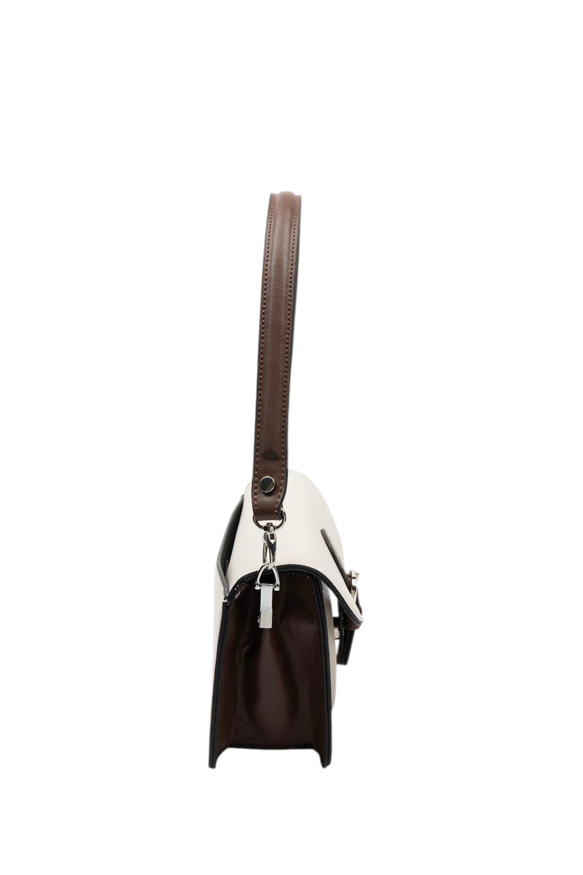 Silver Polo SP1279 Kadın Omuz Çantası Düz Bej-M105Koyu Bej-M105Kahve