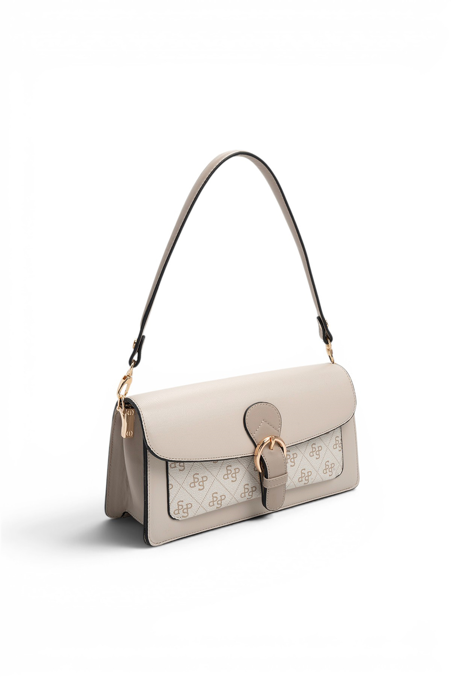 Silver Polo Bej - M178 Bej - Kum Düz Kadın Omuz Çantası SP1279