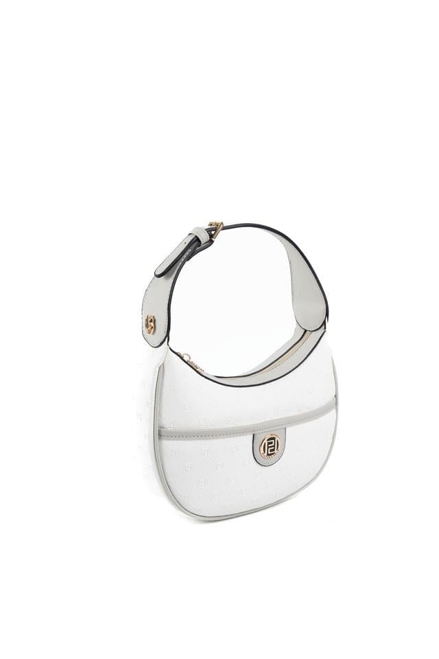Silver & Polo SP1194 Kadın Omuz Çantası Logolu Beyaz-A.Gri