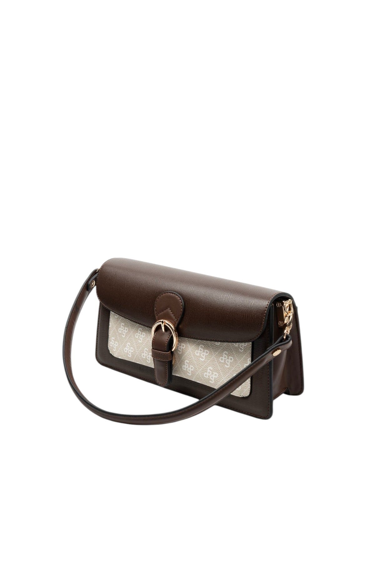 Silver & Polo SP1279 Kadın Çapraz Çanta Düz Kahve-M178 Taş-Kahve