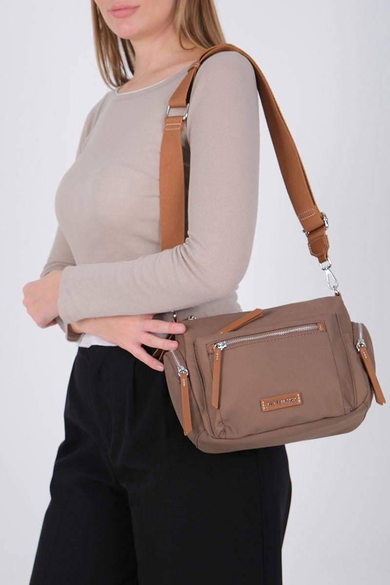 Silver Polo SP1229 Kadın Çapraz Çanta Saten Kahve-Taba