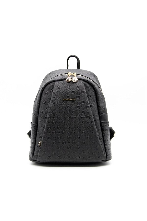 Silver & Polo SP926 Kadın Sırt Çantası Logolu Siyah
