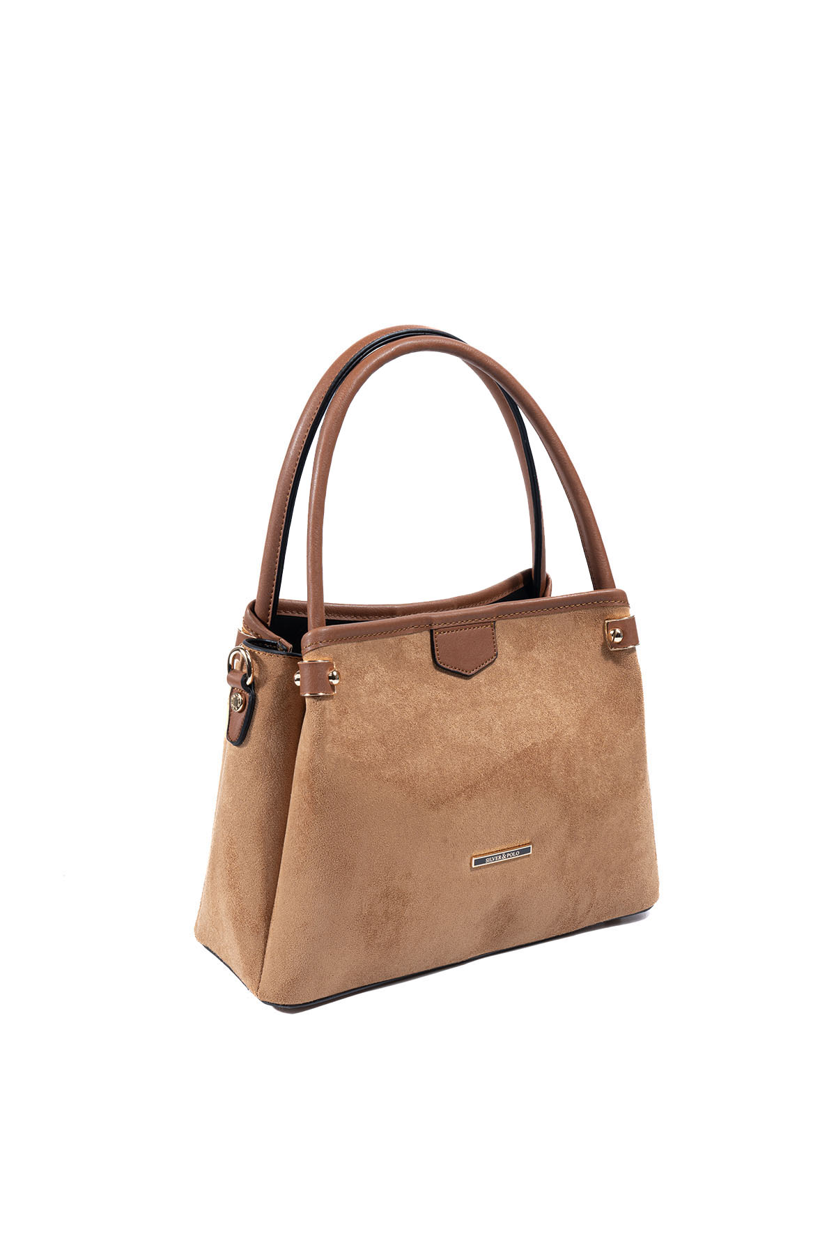Silver & Polo SP1254 Kadın El Çantası Süet Taba-Taba
