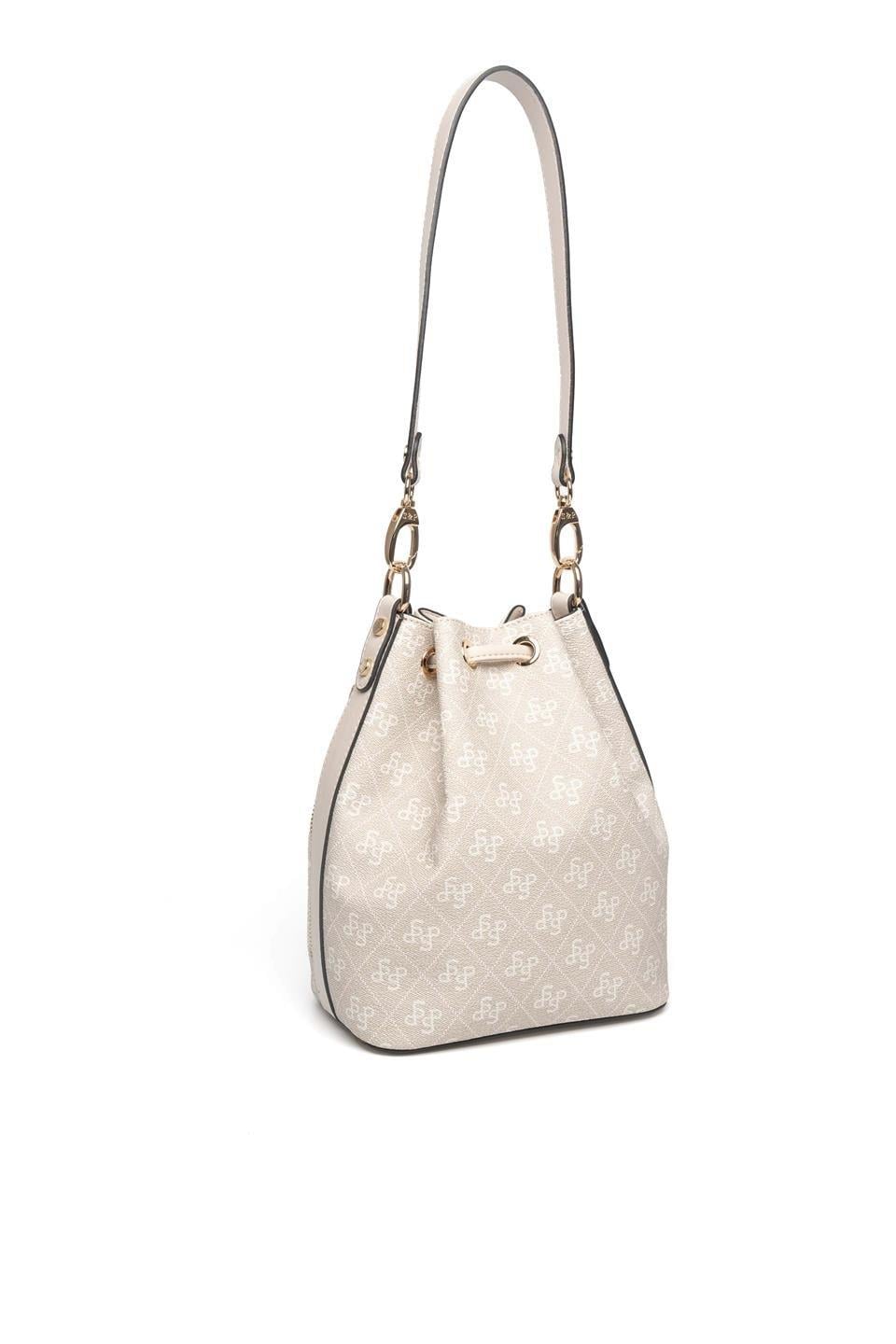 Silver Polo SP1137 Kadın Omuz Çantası Monogram Taş-Kemik