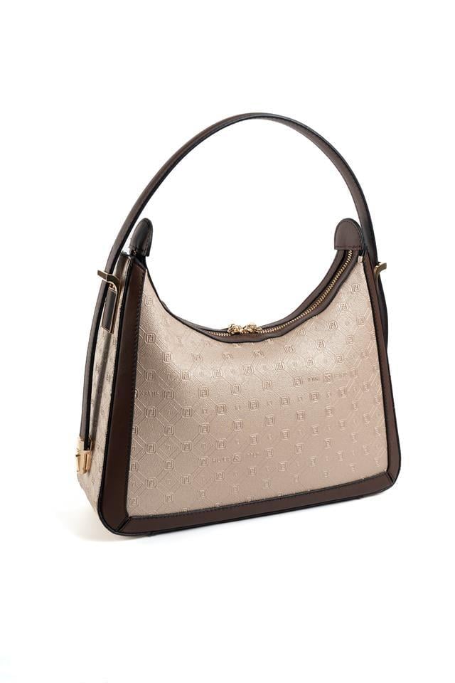 Silver & Polo SP1187 Kadın Omuz Çantası Logolu Nut-Kahve