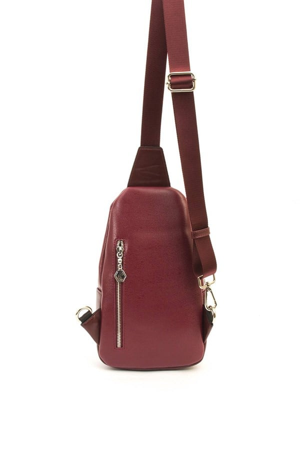 Silver Polo SP959 Kadın Vücut Çantası Düz Bordo-Bordo