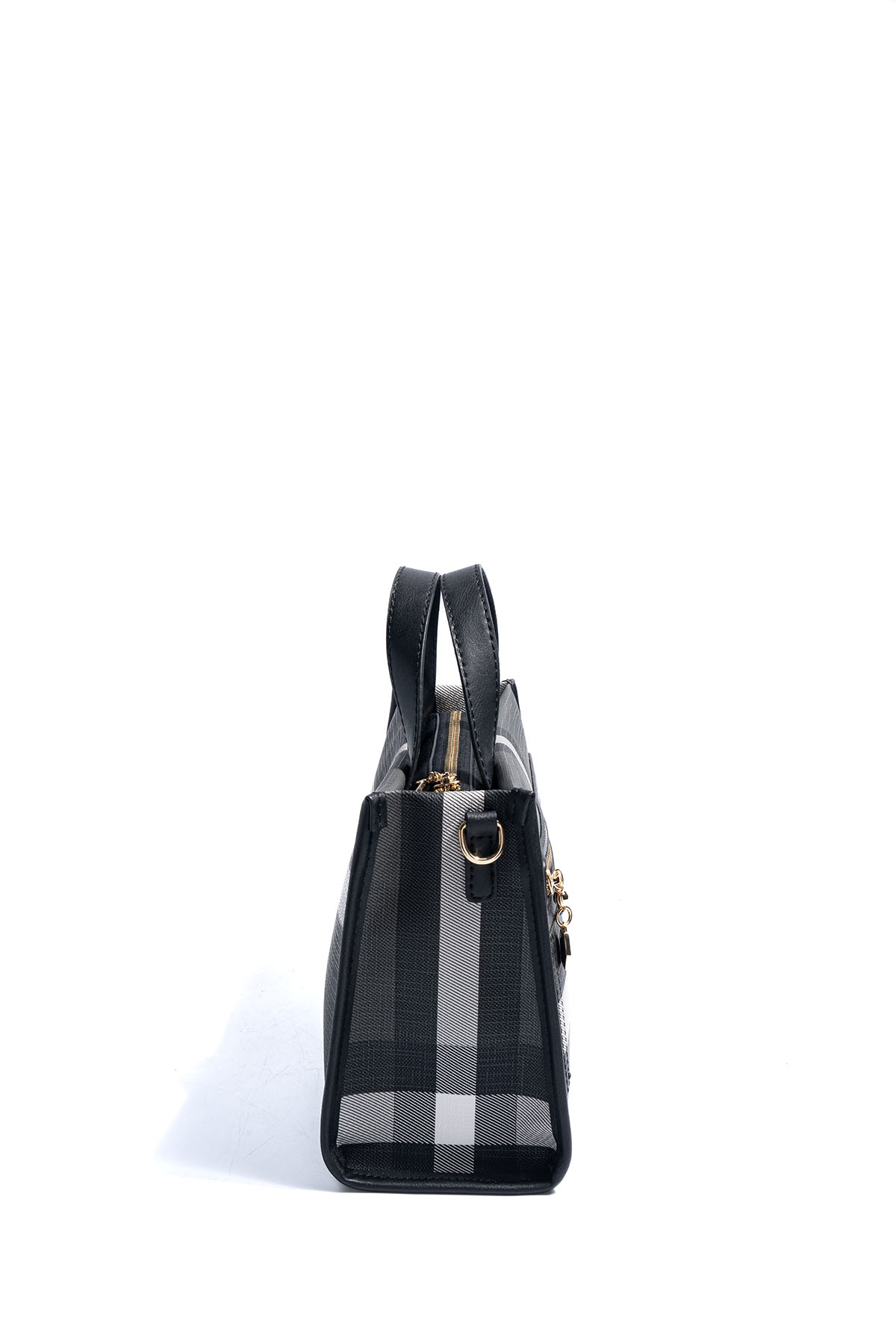 Silver & Polo SP1271 Kadın El Çantası Ekose Siyah