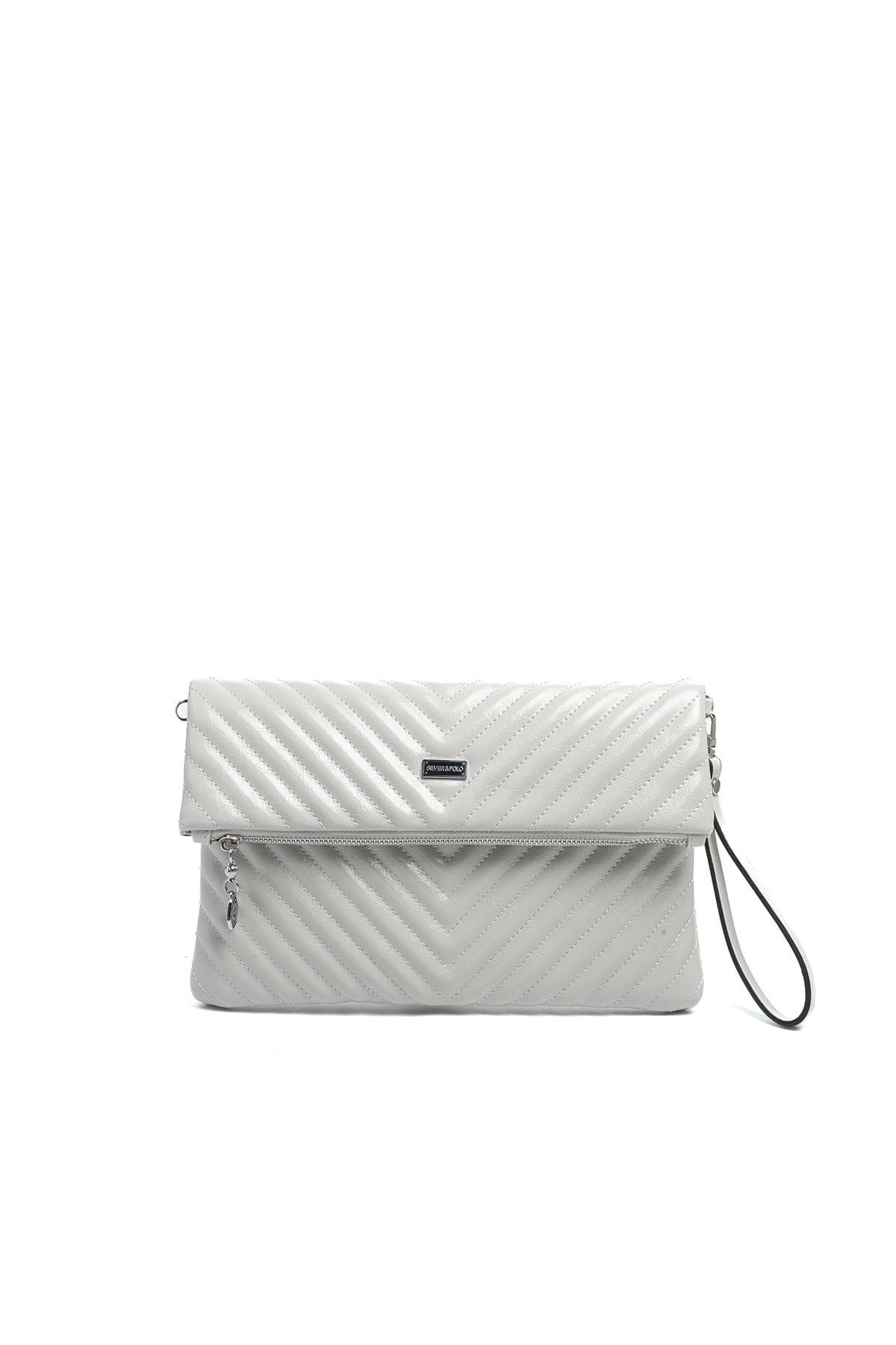 Silver Polo SP1134 Kadın Portföy & Clutch Crash Gri-Gri