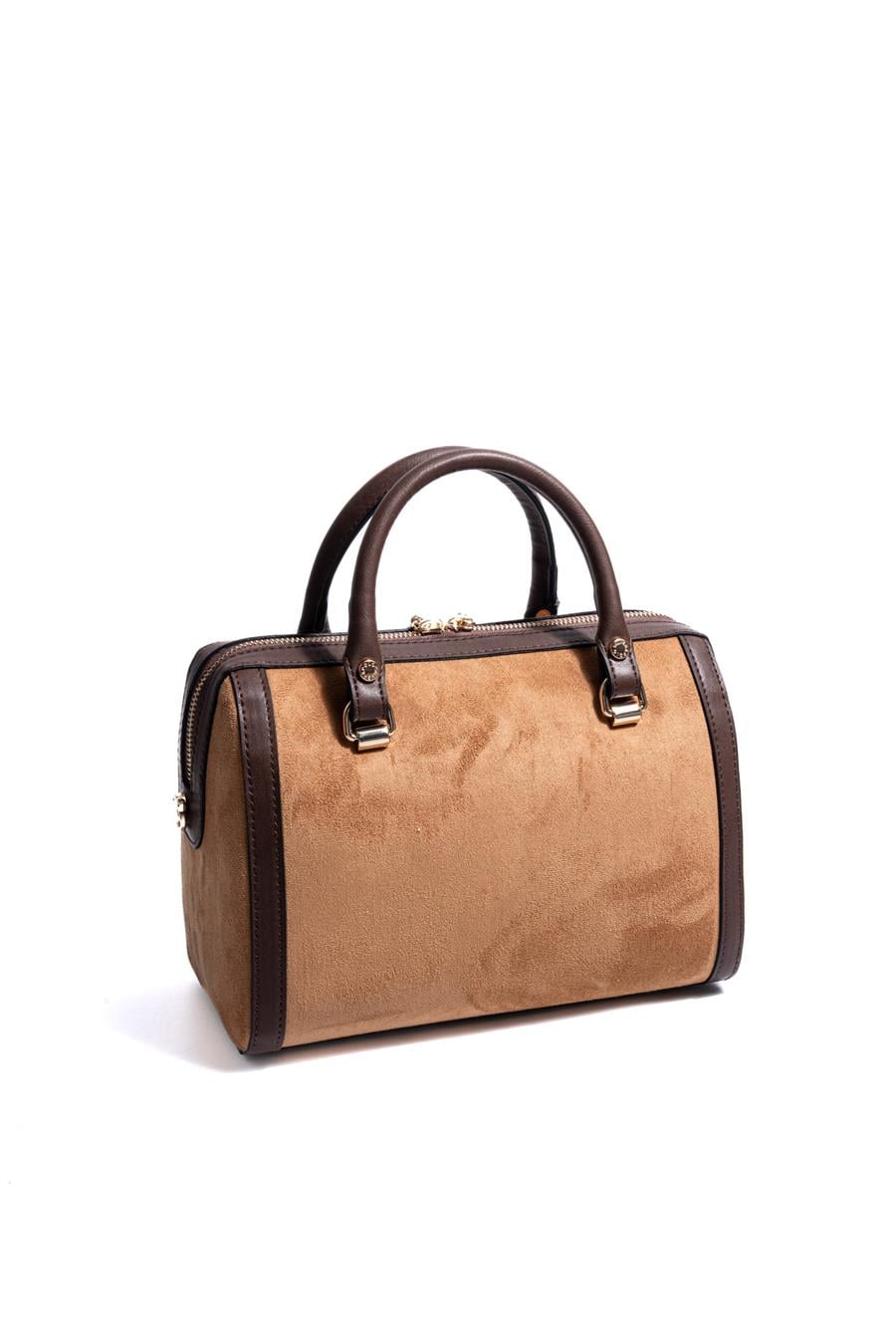 Silver & Polo SP1091 Kadın El Çantası Süet Taba-Kahve