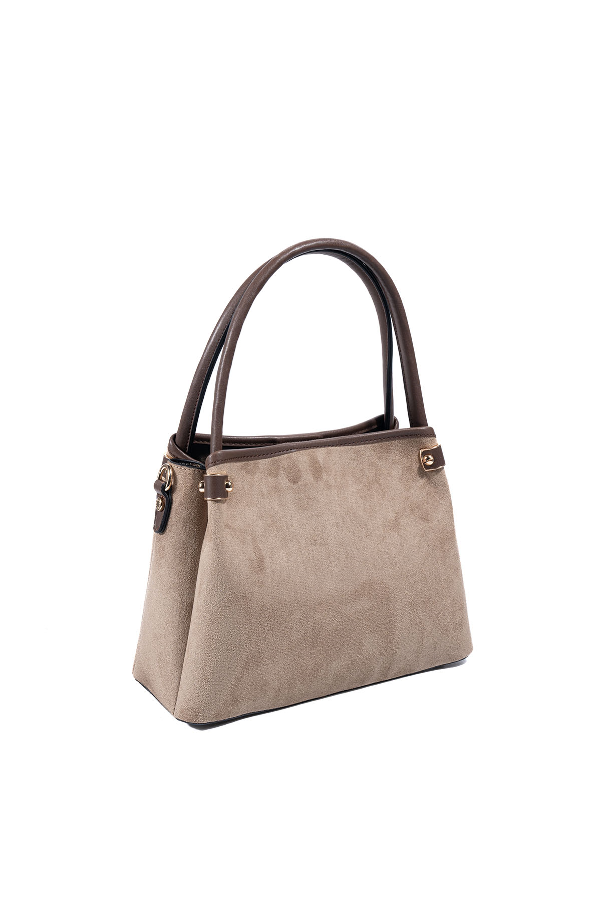 Silver & Polo SP1254 Kadın El Çantası Süet Vizon-Kahve