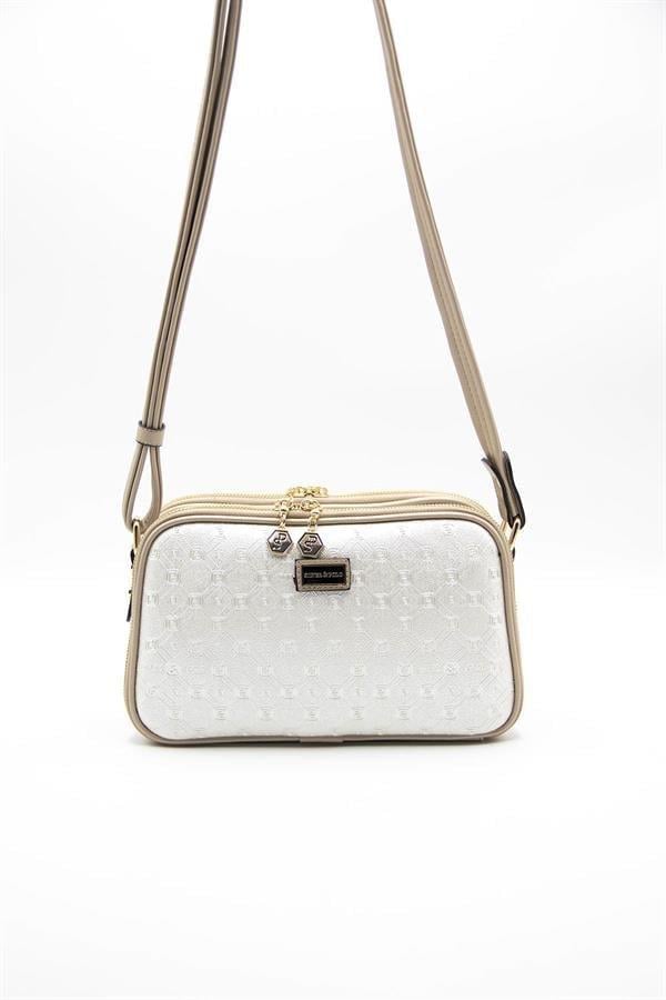 Silver & Polo SP899 Kadın Çapraz Çanta Logolu Sedef-S.Nut