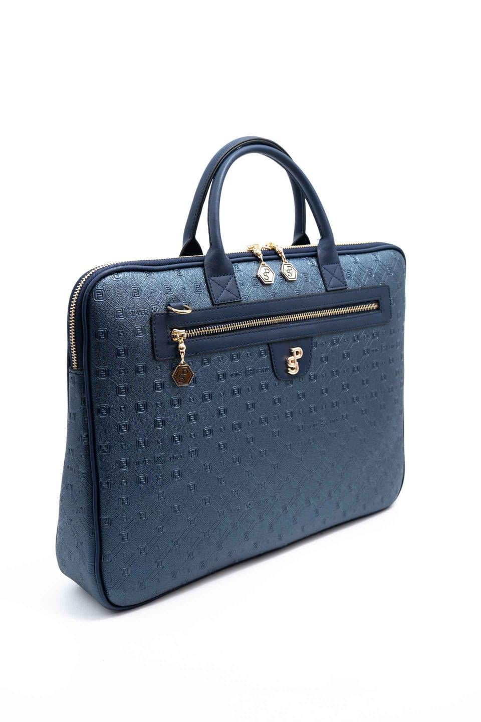 Silver & Polo SP1175 Kadın Laptop & Evrak Çantası Logolu Lacivert