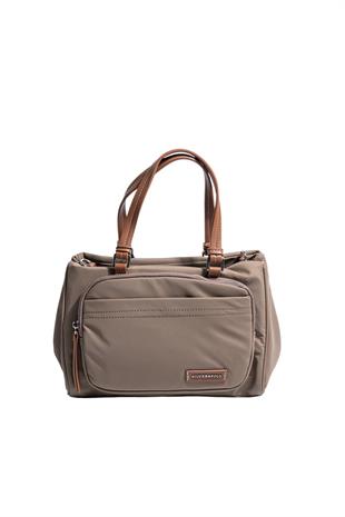 Silver Polo SP1227 Kadın Omuz Çantası Saten Vizon-Taba