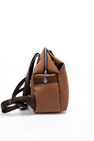 Silver & Polo SP771 Kadın Sırt Çantası Petek Karamel-Kahve