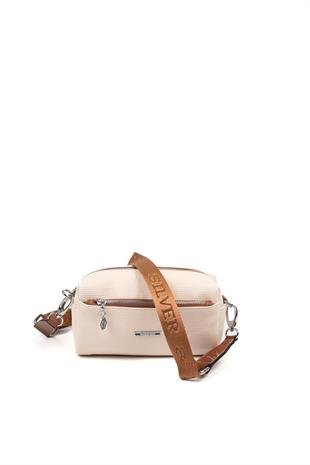 Silver & Polo SP1142 Kadın Çapraz Çanta Petek Bej-Taba