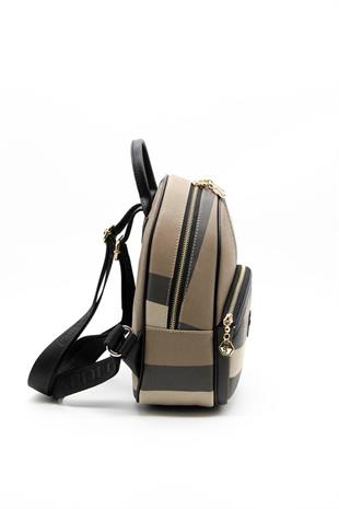 Silver & Polo SP945 Kadın Sırt Çantası Ekose Kahve-Siyah